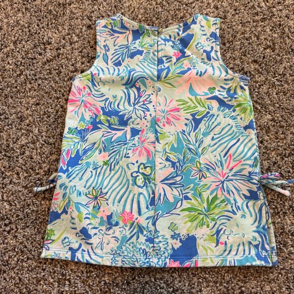 Lilly Pulitzer Sleeveless Colorful Floral Split Side Dress Girl's Size 4-5 - Picture 2 of 8